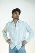Unisex Rave Stripe Blu/Wht - Image 3