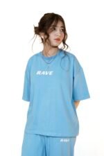 RAVE // COBALT CROPPED BOX TEE – BLUE - Image 2