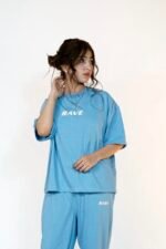 RAVE // COBALT CROPPED BOX TEE – BLUE