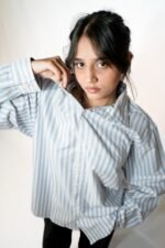 Unisex Rave Stripe Blu/Wht - Image 4