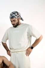 RAVE // SAND-BEIGE RELAXED TEE - Image 4