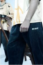 RAVE // ACID WASH RELAXED TROUSER (CHARCOAL) - Image 7